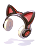 Costume Cyber Cat Ear Headphones (Red)